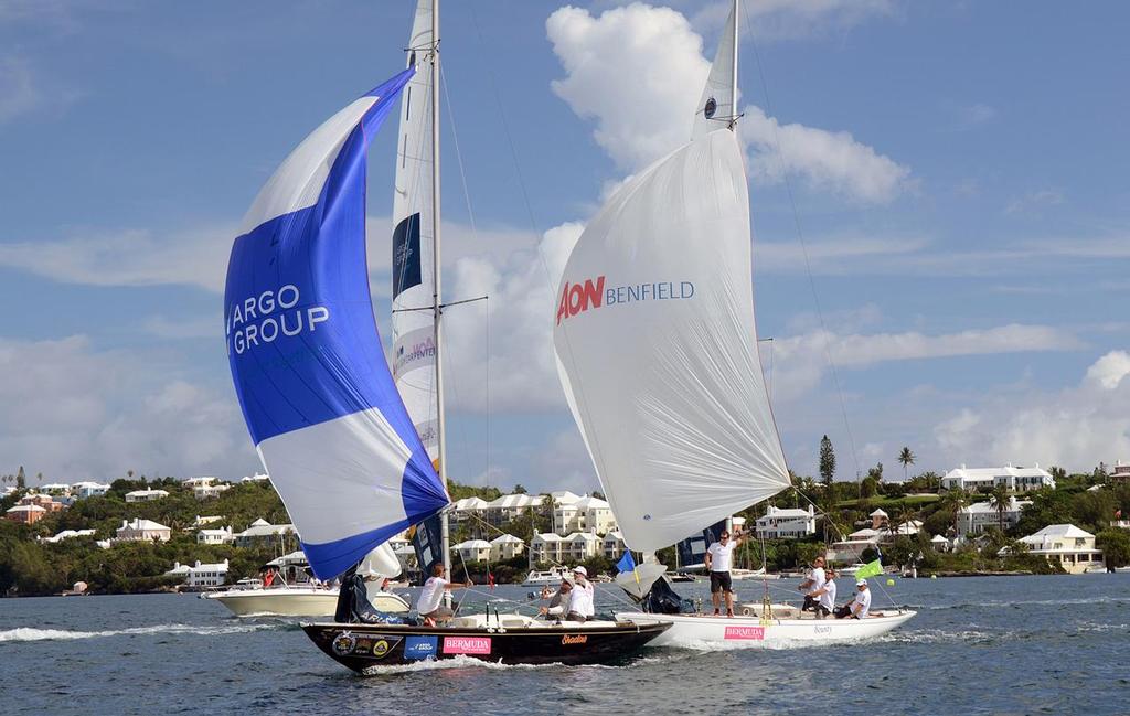 Taylor Canfield (USVI) with his USone crew led Johnie Berntsson (SWE) Stena Sailing Team  ©  Talbot Wilson / Argo Group Gold Cup http://www.argogroupgoldcup.com/